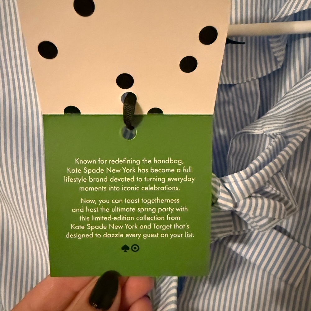 Kate Spade Blue Striped Blouse - Picture 3 of 6